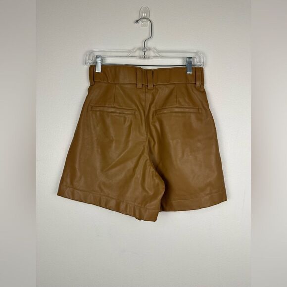 Abercrombie & Fitch Leather High Rise Tailored Shorts Women’s Sz S - Picture 5 of 6